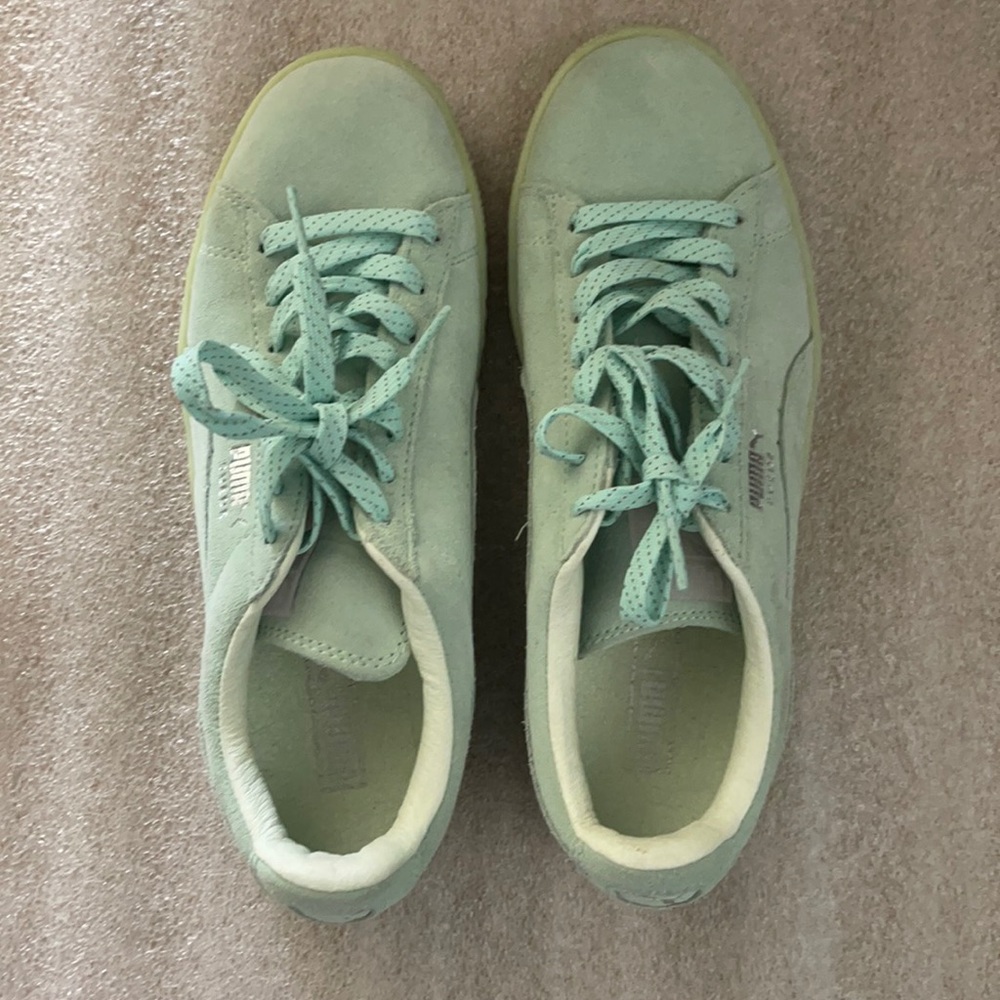 Puma women’s mint suede casual sneaker shoe
